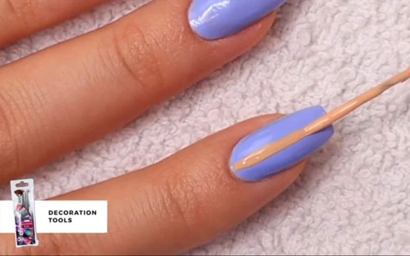 Diagonal French Tip Nails | TikTok